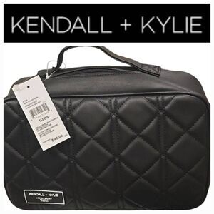Kendall & Kylie Logo Quilted Hanging Travel Cosmetic Bag